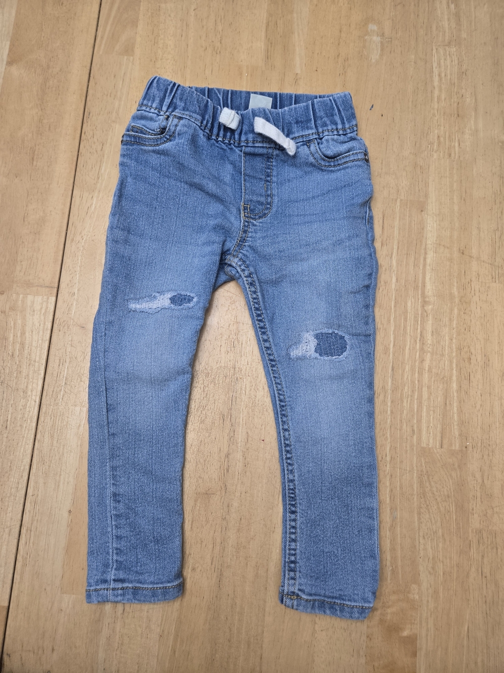 Carter's Light Blue Pull-On Stretch Denim Jeggings with Knee Rips